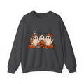 Halloween Sweatshirt – Retro Ghost & Pumpkin Crewneck
