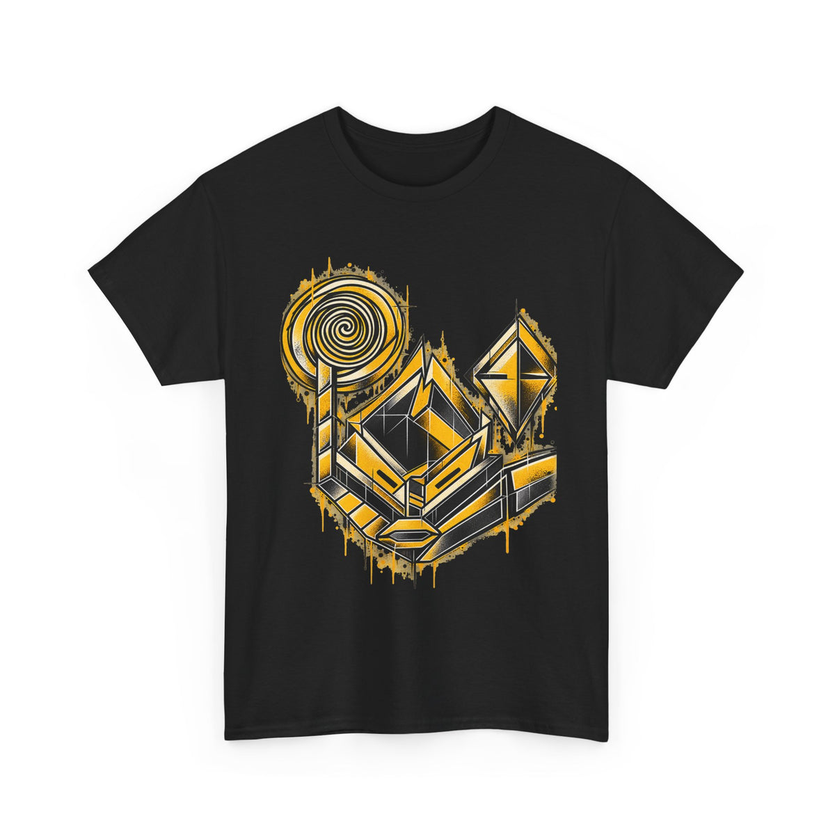 GOLDEN VORTEX | Original Geometric Graphic T-Shirt