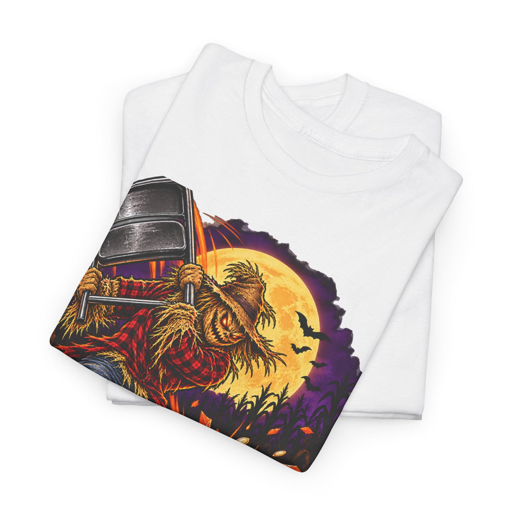 Halloween Wrestling T-Shirt – Scarecrow Steel Chair Pumpkin Smash Tee