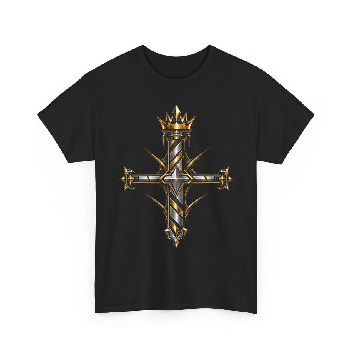 CROWNED LEGACY | Gold & Silver Geometric Graphic Tee