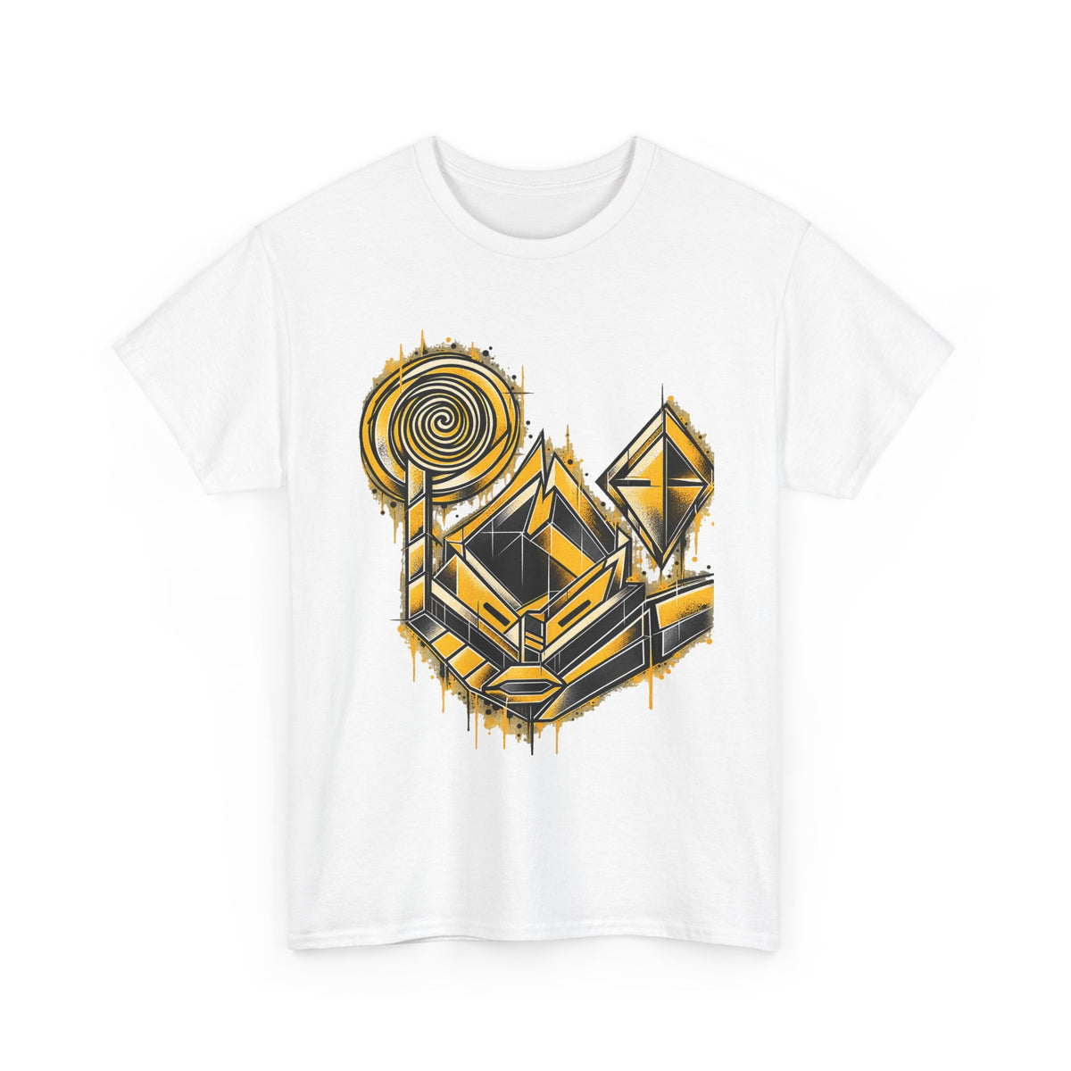 GOLDEN VORTEX | Original Geometric Graphic T-Shirt