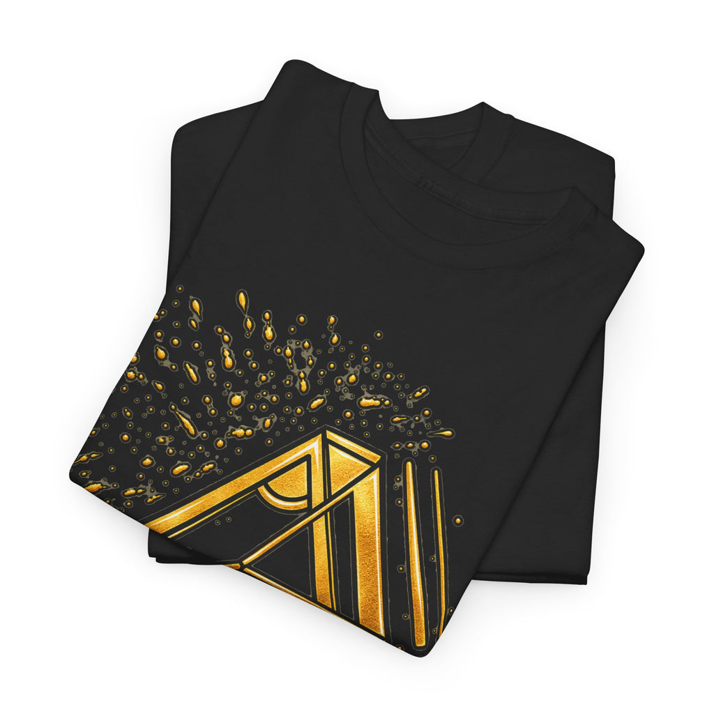 TRIANGLE SIGNAL | Original Gold Geometric Graphic T-Shirt