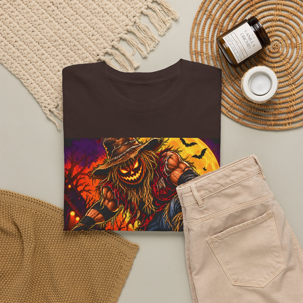 Halloween Wrestling T-Shirt – Pumpkin Champion Scarecrow Ring Tee