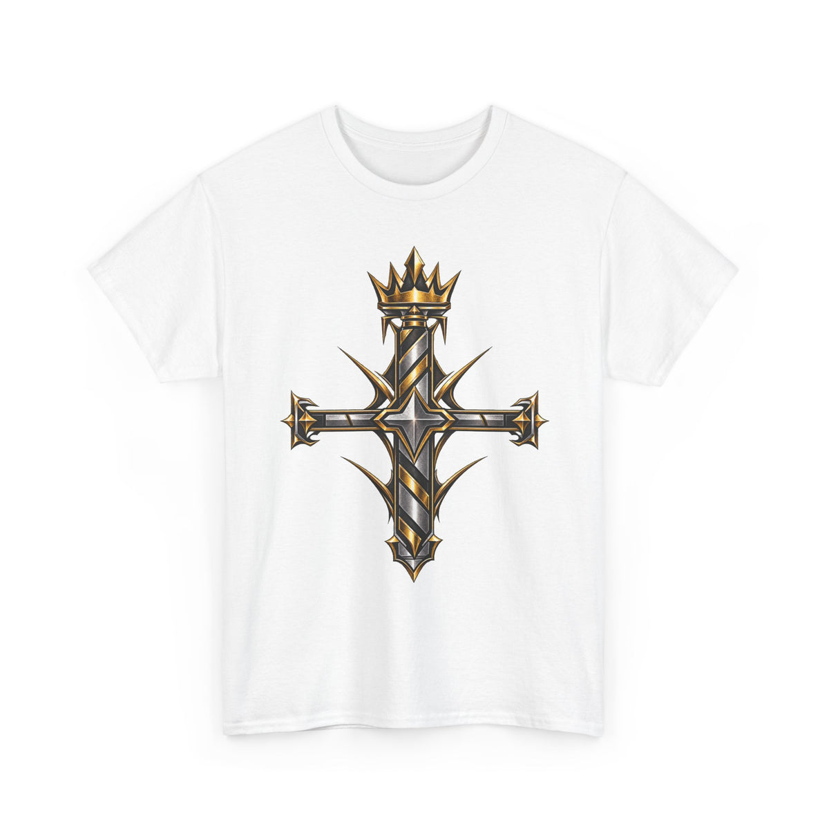 CROWNED LEGACY | Gold & Silver Geometric Graphic Tee