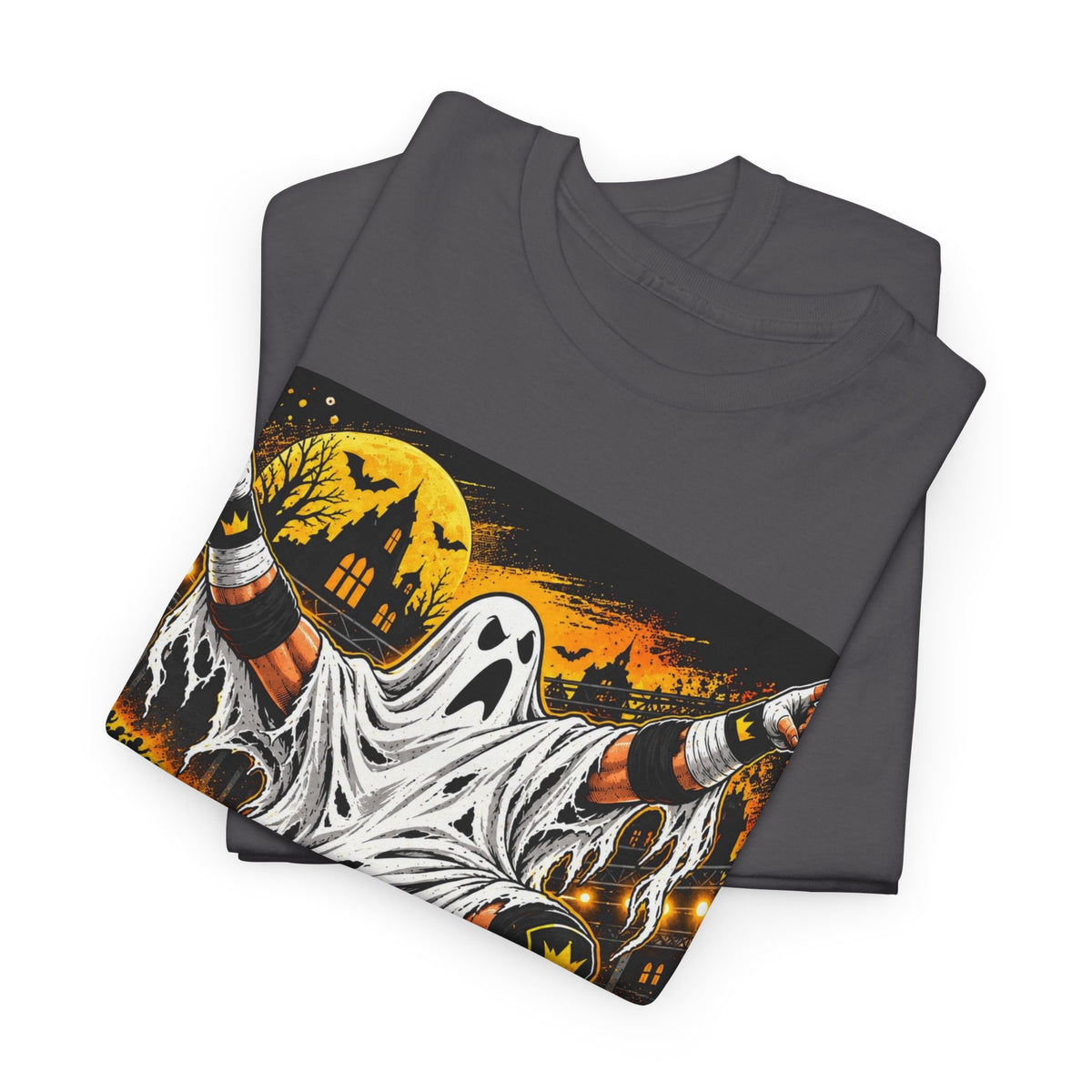 Haunted Main Event Ghost Wrestling Halloween T-Shirt