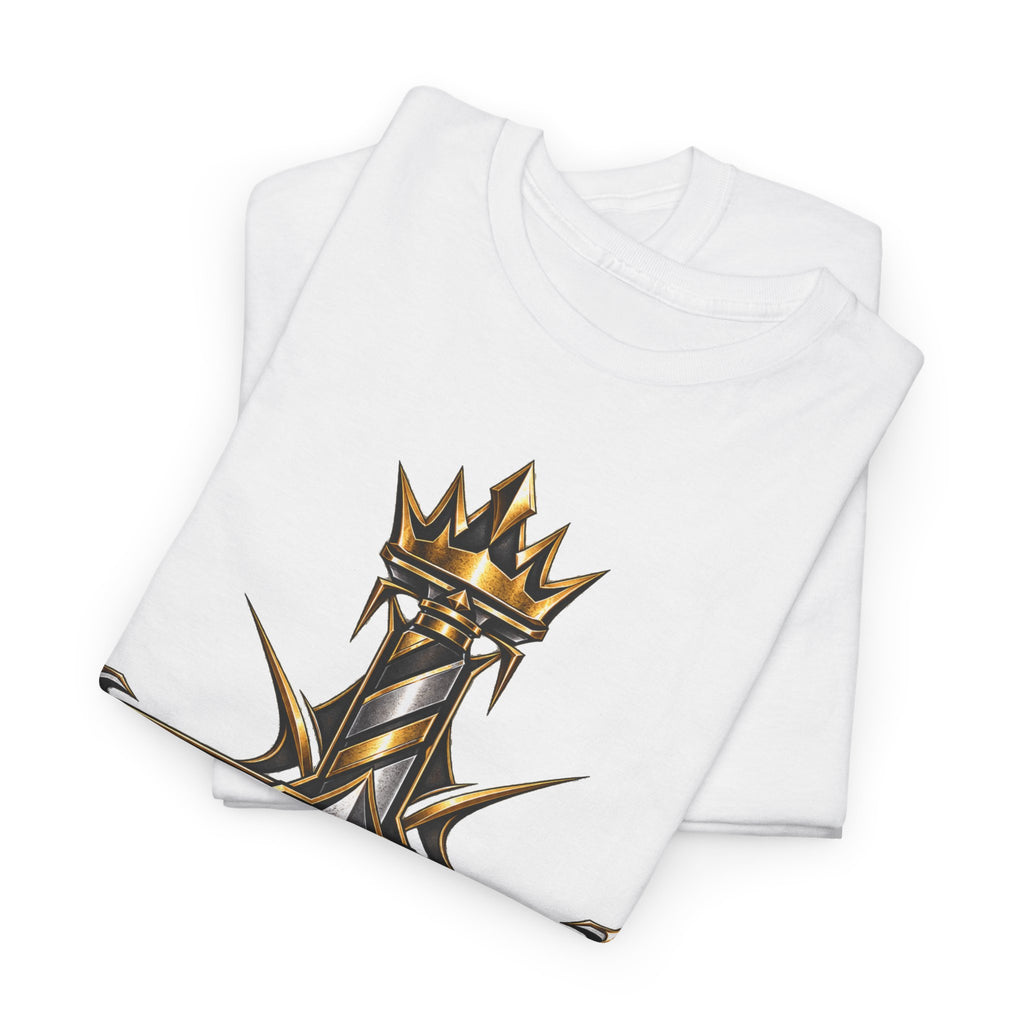 CROWNED LEGACY | Gold & Silver Geometric Graphic Tee