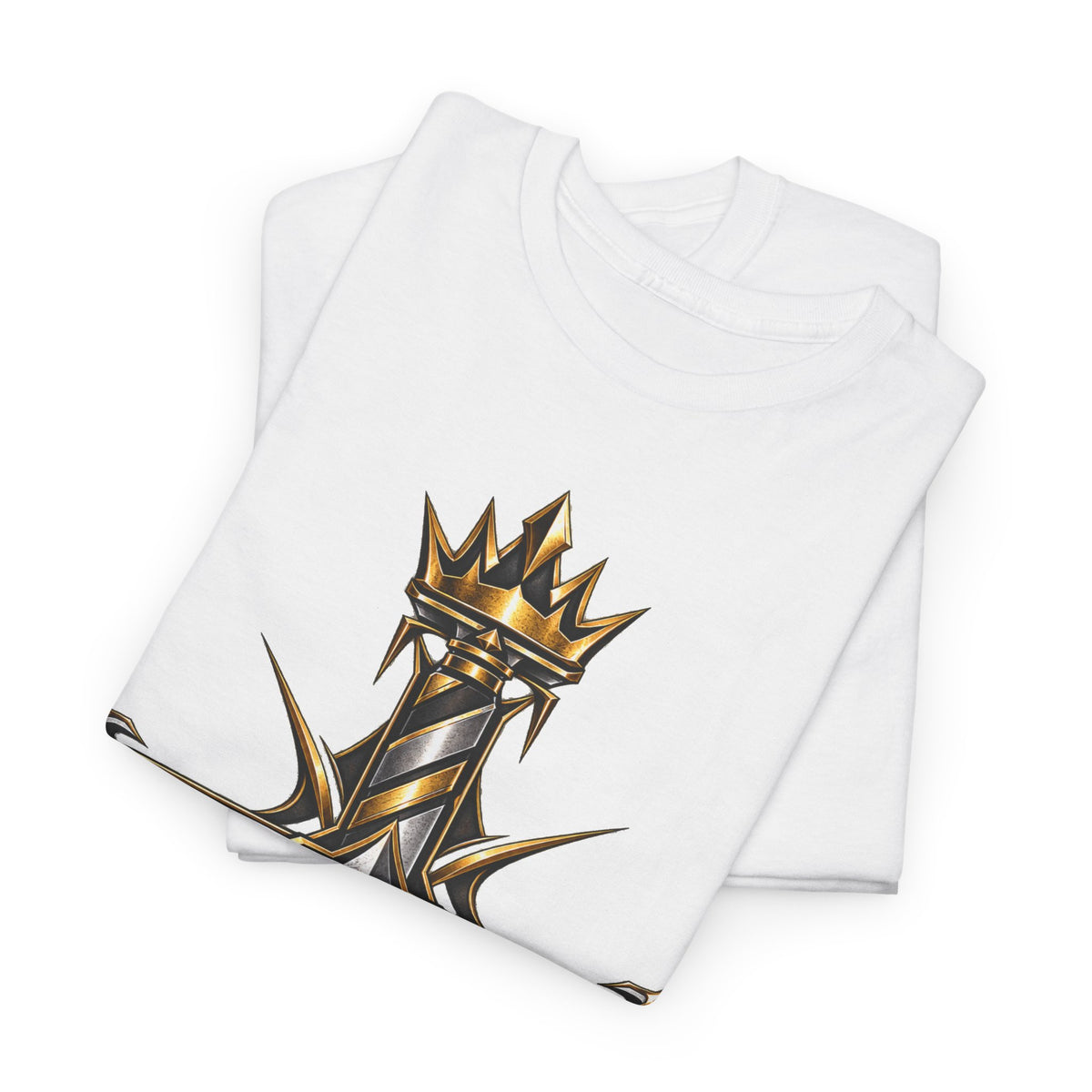 CROWNED LEGACY | Gold & Silver Geometric Graphic Tee