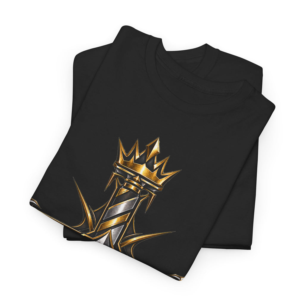 CROWNED LEGACY | Gold & Silver Geometric Graphic Tee