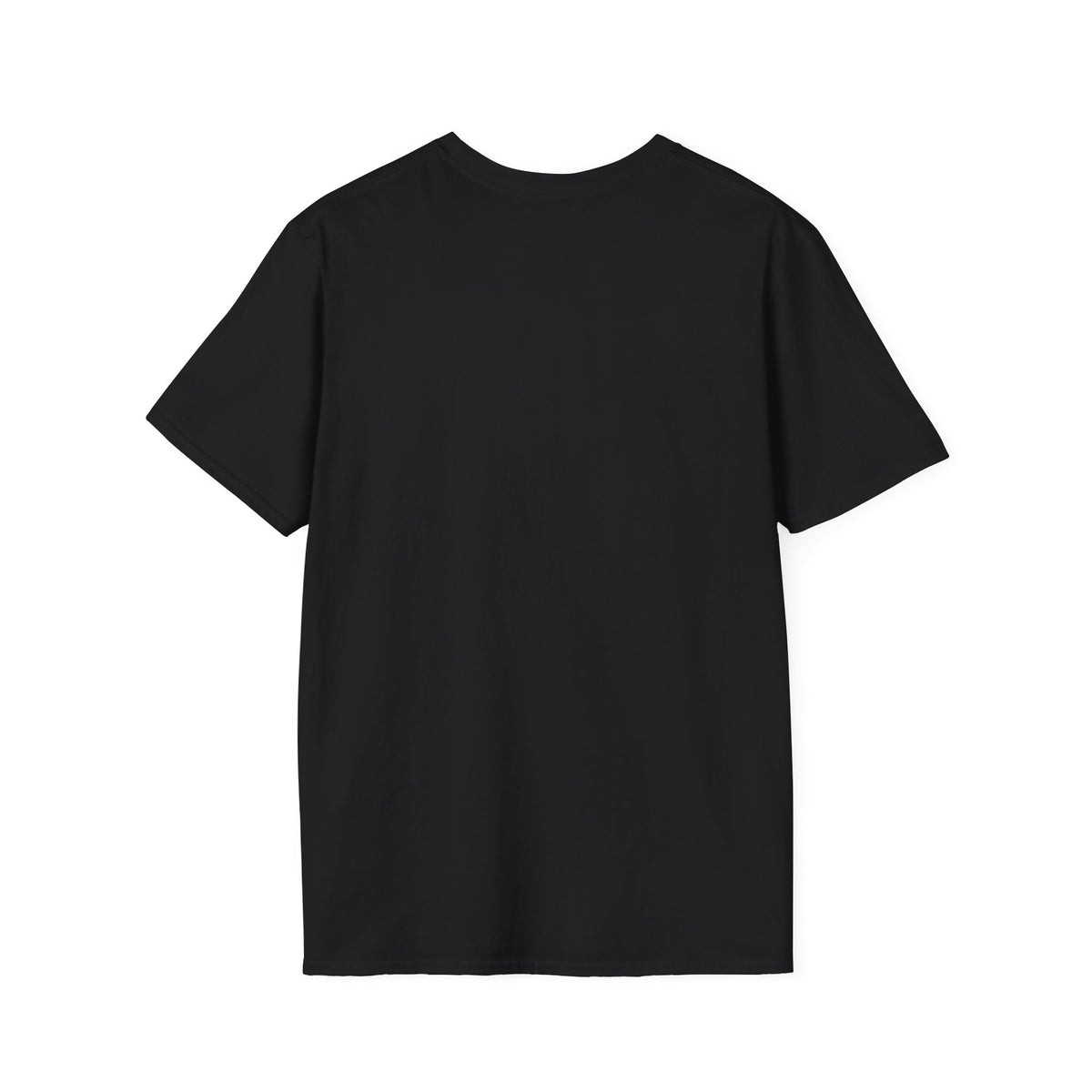 Back view of black LOCKED IN unisex graphic t-shirt