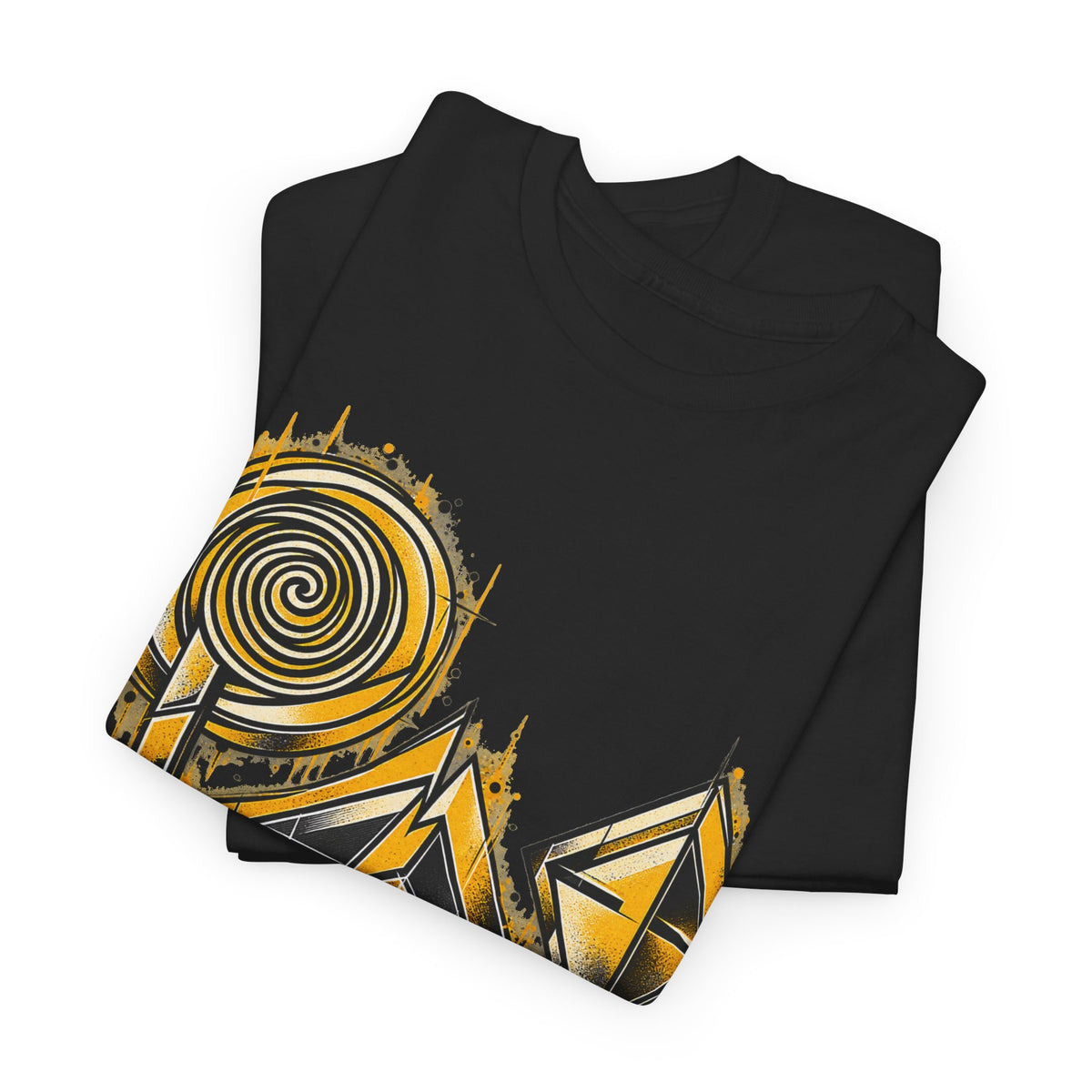 GOLDEN VORTEX | Original Geometric Graphic T-Shirt